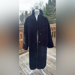 Zara Black Faux Fur Coat